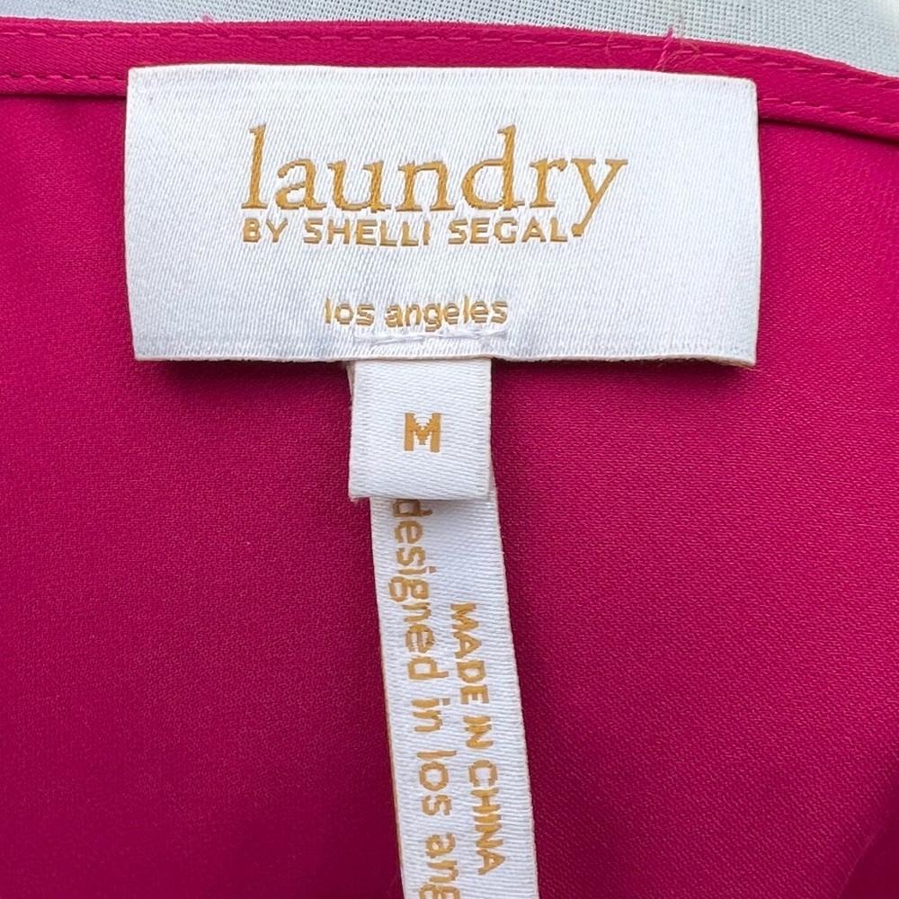 Laundry by Shelli Segal Sleeveless Blouse Size Medium M Med Pink Top - Picture 6 of 6